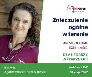 NAGRANIE Anestezjologia koni cz. 1 - Znieczulenie og. w terenie 05-2022